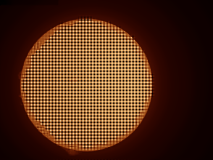 The H-alpha stack coloured, without the prominence layer