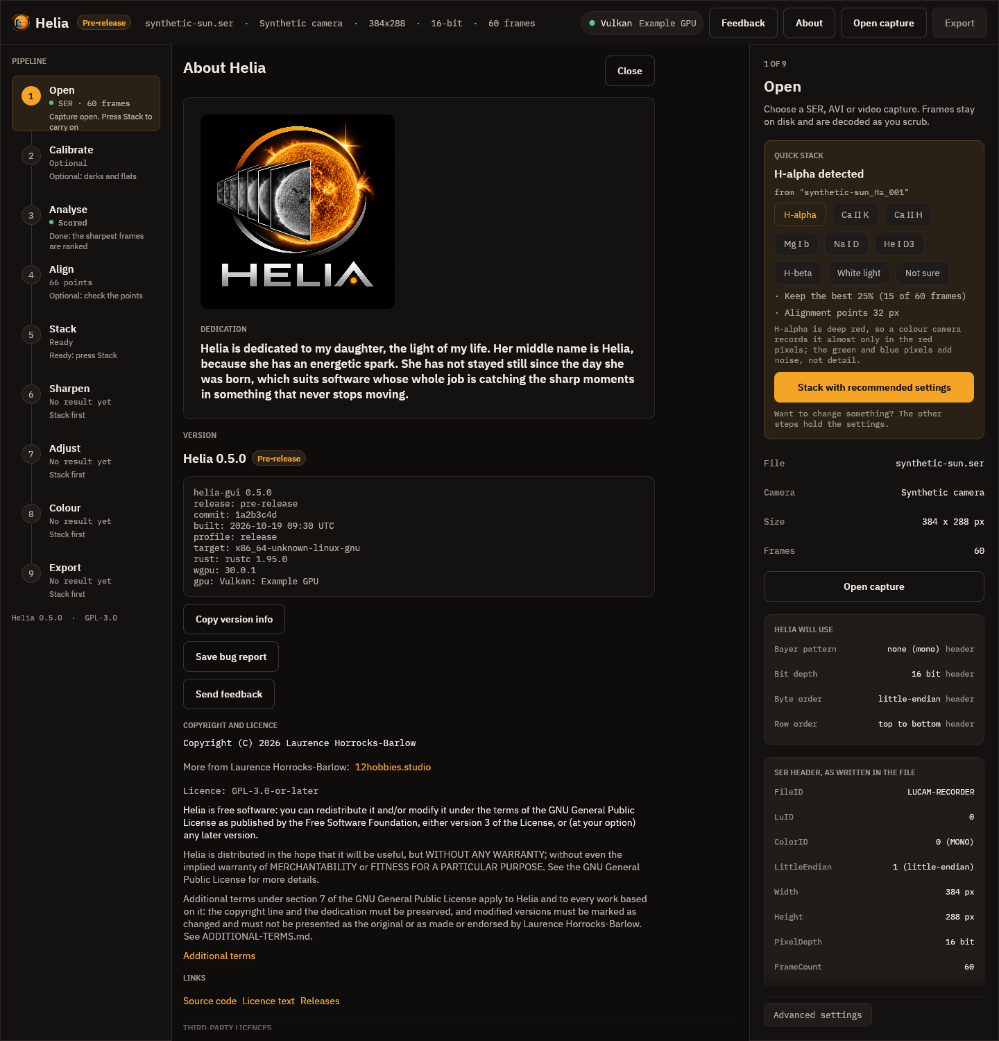 The About page