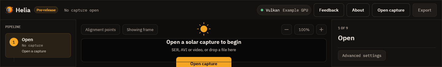 The top bar: the Pre-release badge beside the name, and the Feedback button
